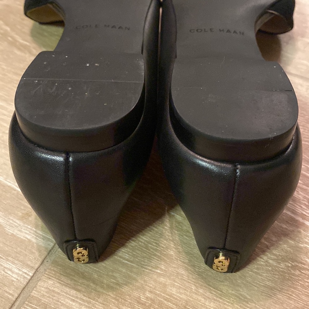 Cole Haan Black Suede and Leather Point D’orsay Flats - Picture 11 of 11